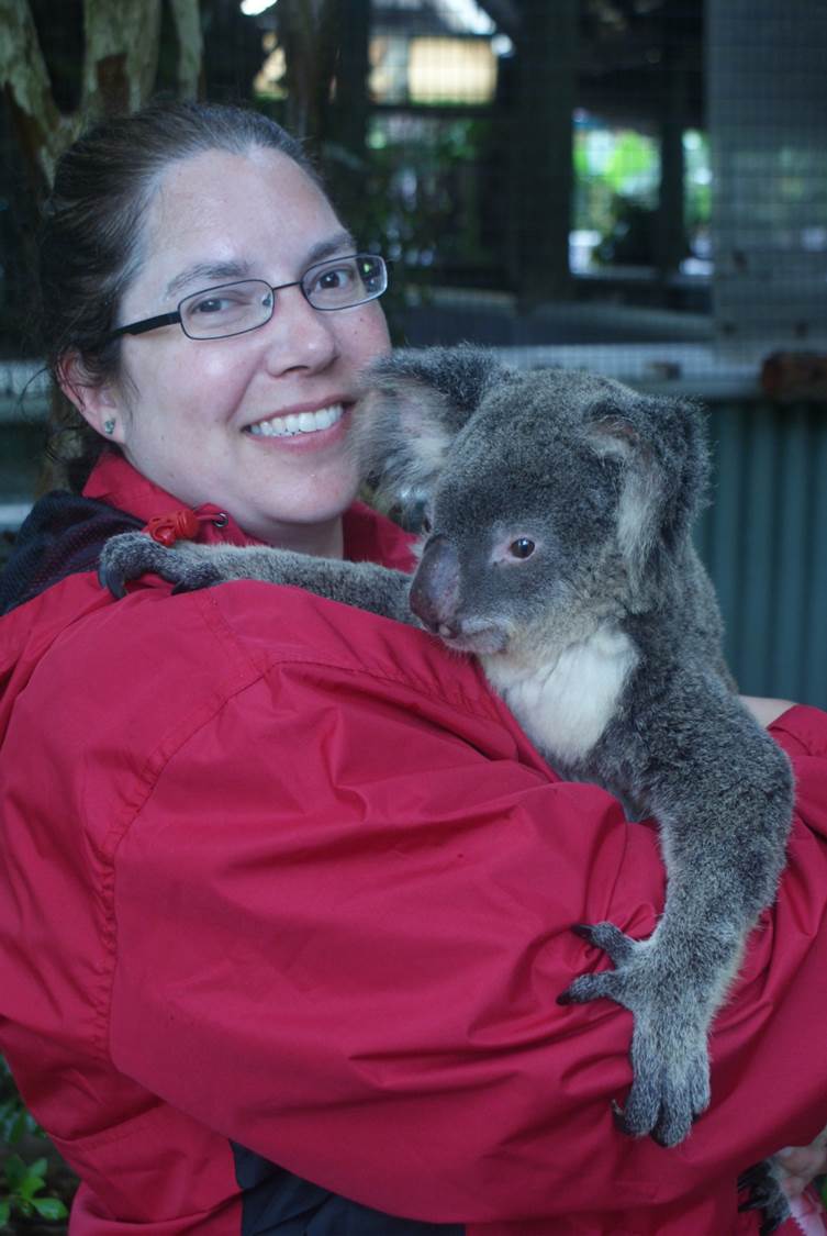 Carrie and koala